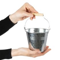 Artikel Eimer Ø12cm H10cm 8St. Zink glänzend