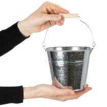 Artikel Eimer Ø14cm H12cm 6 St. Zink glänzend