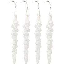 Artikel Eiszapfen Deko beschneit Christbaumschmuck 14cm 4 St
