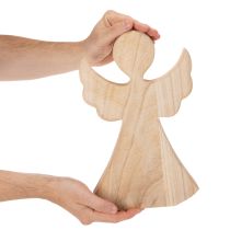 Artikel Holzengel Dekofigur aus hellem Naturholz Weihnachtsdeko 30cm