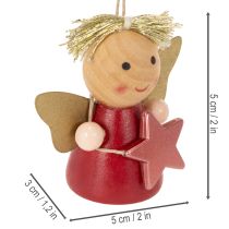 Artikel Deko Anhänger Engel mit Stern zum Aufhängen 5cm 9St