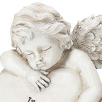 Artikel Engel Figur Herz Grabdeko mit Inschrift Dekoration für Trauer 13cm 2St