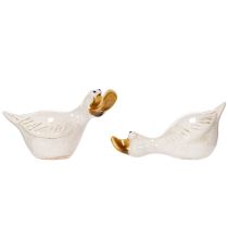 Artikel Keramik Ente Dekofigur für den perfekten Hingucker im Wohnzimmer 13cm 2St