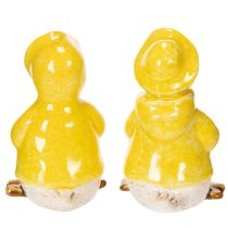 Artikel Entenfiguren Regenmantel Keramikfiguren für lustige Balkon und Garten Dekoration 11cm 4St