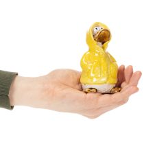 Artikel Entenfiguren Regenmantel Keramikfiguren für lustige Balkon und Garten Dekoration 11cm 4St