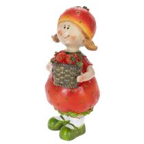 Artikel Erdbeermädchen Dekorationsfigur für Sommerdeko Niedliche Statue Wohnzimmer und Balkon 18cm