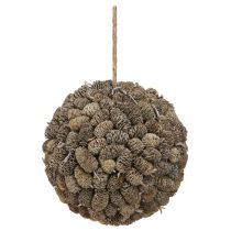 Artikel Erlenzapfen Deko Kugel zum Hängen Weiß gewaschen 20cm