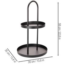 Artikel Metall Etagere doppelstöckig rund Dekotablett 58cm