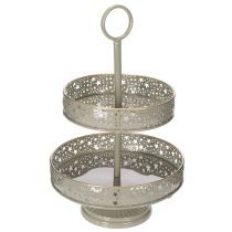 Artikel Deko-Etagere mit Griff Sternmotiv zweistöckig 49cm