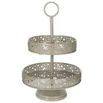 Artikel Deko-Etagere mit Griff Sternmotiv zweistöckig 49cm