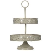 Artikel Deko-Etagere mit Griff Sternmotiv zweistöckig 49cm