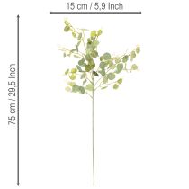 Artikel Künstlicher Eukalyptuszweig mit runden Blättern 75cm 4St