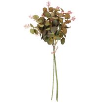 Artikel Eukalyptuszweige künstlich mit Blüten Rosa 45cm Bund 3 St