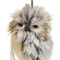 Artikel Eulen Deko Eulen Figuren klein, Waldtiere Deko 11cm Weiß-Braun 2St