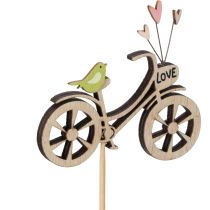 Artikel Holzstecker mit Fahrradmotiv für frühlingshaft romantisches Ambiente im Wohnzimmer 8cm 12St