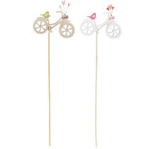 Artikel Holzstecker mit Fahrradmotiv für frühlingshaft romantisches Ambiente im Wohnzimmer 8cm 12St
