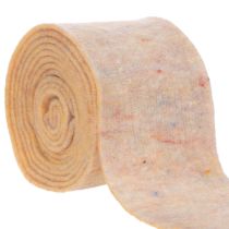 Artikel Filzband zweifarbiges Topfband aus Wollfilz Orange/Mehrfarbig 15cmx5m