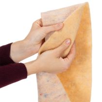 Artikel Filzband zweifarbiges Topfband aus Wollfilz Orange/Mehrfarbig 15cmx5m