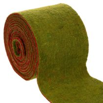 Artikel Filzband aus Wollfilz als zweifarbiges Topfband für Floristik Grün/Rot 15cmx5m
