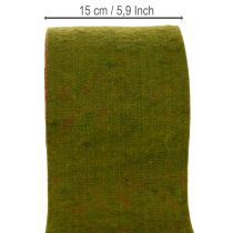 Artikel Filzband aus Wollfilz als zweifarbiges Topfband für Floristik Grün/Rot 15cmx5m