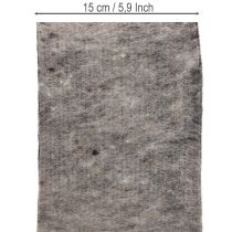 Artikel Topfband aus Wollfilz zweifarbig Grau/Schwarz 15cmx5m