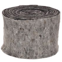Artikel Topfband aus Wollfilz zweifarbig Grau/Schwarz 15cmx5m