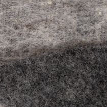 Artikel Topfband aus Wollfilz zweifarbig Grau/Schwarz 15cmx5m