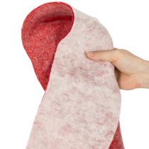 Artikel Filzband 100% Wolle zweifarbig als Topfband Filzband Weiß/Rot 15cmx5m