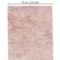 Artikel Filzband 100% Wolle zweifarbig als Topfband Filzband Weiß/Rot 15cmx5m