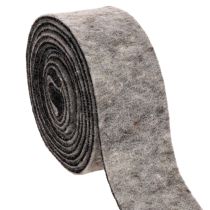 Artikel Filzband Topfband 100% Wolle Grau/Schwarz 7,5cm 5m