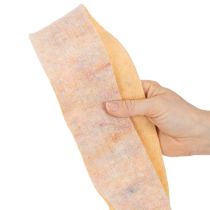 Artikel Filzband als zweifarbiges Topfband aus reiner Wolle Orange/Mehrfarbig 7,5cm 5m