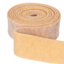 Artikel Filzband als zweifarbiges Topfband aus reiner Wolle Orange/Mehrfarbig 7,5cm 5m