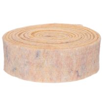 Artikel Filzband als zweifarbiges Topfband aus reiner Wolle Orange/Mehrfarbig 7,5cm 5m