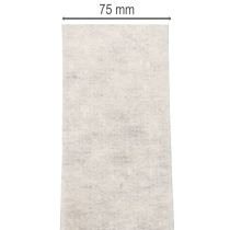 Artikel Filzband zweifarbig Weiß/Grau aus 100% Wolle 7,5cm 5m