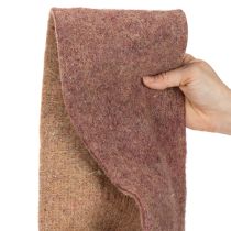 Artikel Filzband zweifarbig aus Wollfilz als Topfband aus 100% Wolle Lila/Braun 15cmx5m
