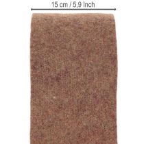 Artikel Filzband zweifarbig aus Wollfilz als Topfband aus 100% Wolle Lila/Braun 15cmx5m