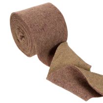 Artikel Filzband zweifarbig aus Wollfilz als Topfband aus 100% Wolle Lila/Braun 15cmx5m
