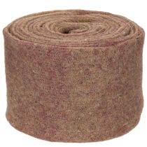 Artikel Filzband zweifarbig aus Wollfilz als Topfband aus 100% Wolle Lila/Braun 15cmx5m