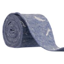 Artikel Filzband Wollband Dekostoff Blau Federn Wollfilz 15cm 5m