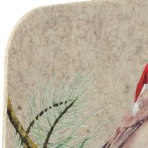 Artikel Filzmatte Tischmatte Rotkehlchen Grau Filz 40×30cm 4 St
