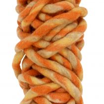 Filzschnur 25m Orange, Gelb, Braun