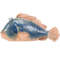 THUN Krippenfigur Frau Mit Fisch - Handdekoriert Keramik Weihnachtsdekoration 5x4,6x8,2cm