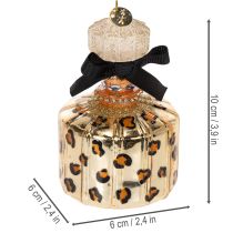 Artikel Christbaumschmuck Parfumflakon und Lippenstift mit Leoprint 11cm 2St