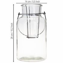Artikel Flaschen Deko Windlicht Glas Metall Klar Schwarz Ø13cm