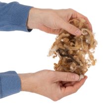 Artikel Schafwolle Braun meliert Naturwolle lose für Bastelarbeiten 250g