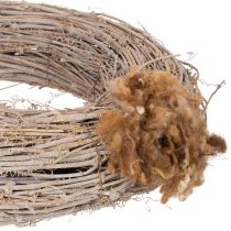 Artikel Schafwolle Braun meliert Naturwolle lose für Bastelarbeiten 250g