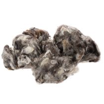 Artikel Schafwolle Deko Naturwolle Grau meliert lose 250g