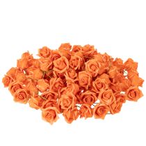Artikel Künstliche Rose orange 5cm Blüte einzeln 100St