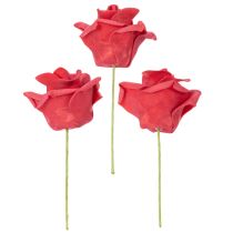 Artikel Kunstblume Rose rot mit Stiel 5cm 100St