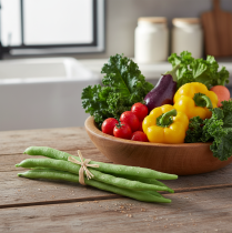 Artikel Deko Bohnen Künstliches Gemüse Grün Real Touch 17cm 6 St